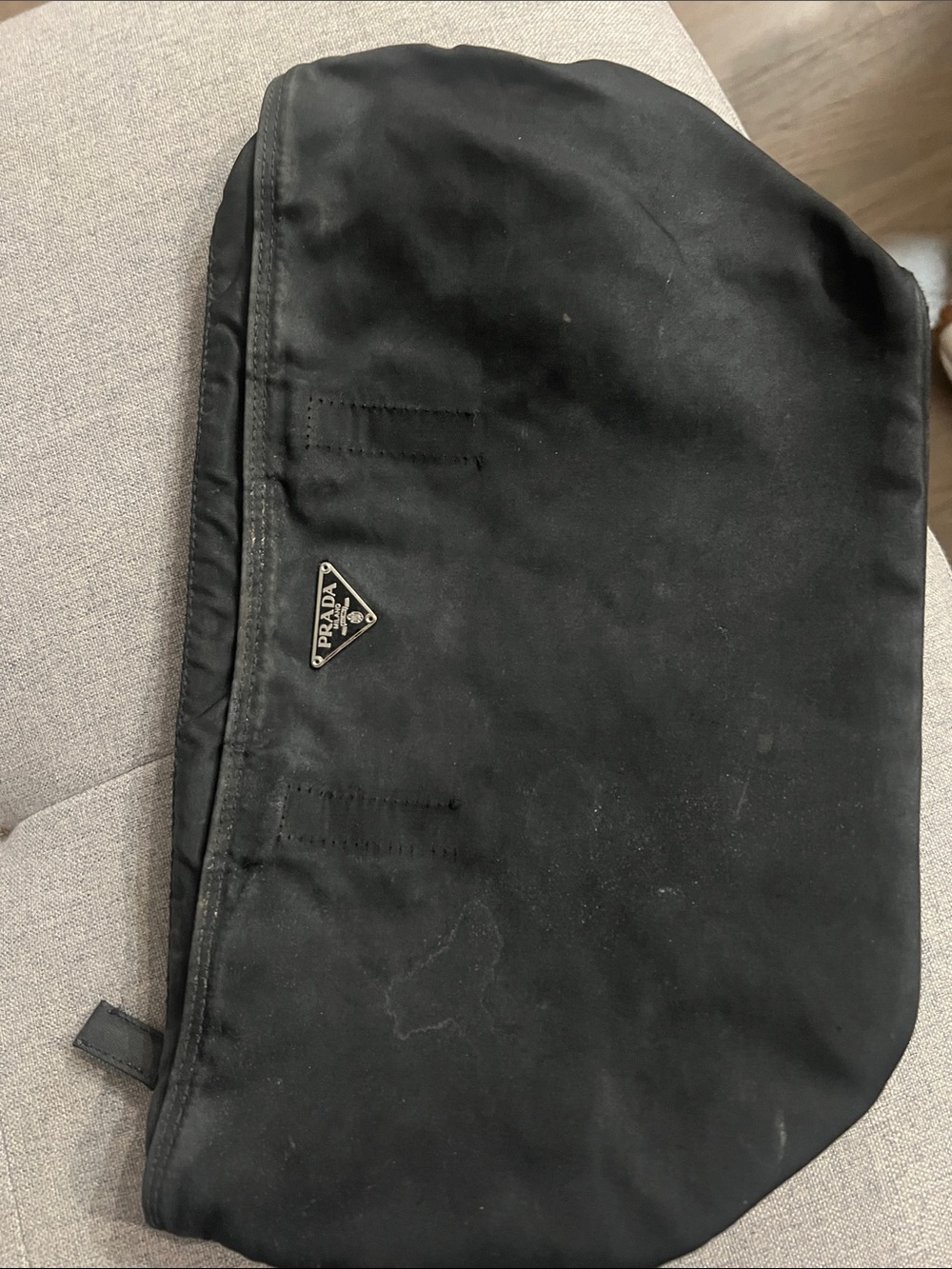 PRADA NYLON COSMETIC LARGE ZIP POUCH